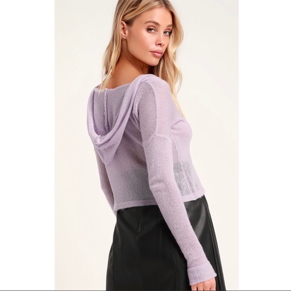 Lulus Sweaters - Lulus Crop Hooded Sweater